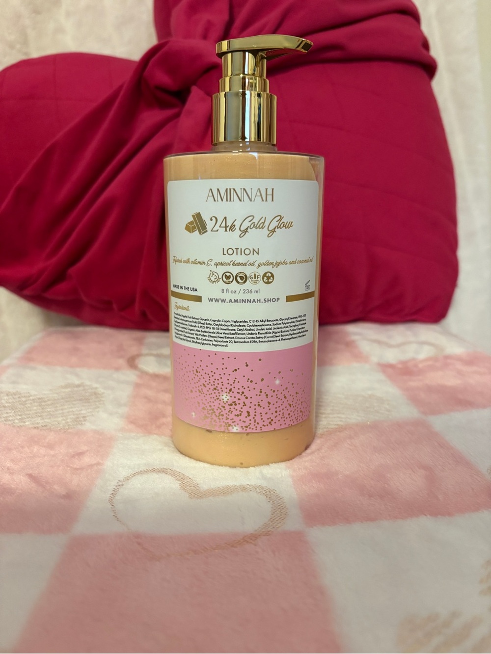 24k Gold Glow Lotion - Pink